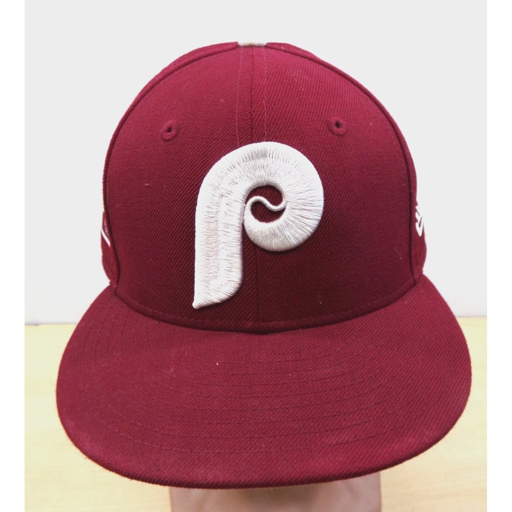 New Era 100th Years Cooperstown Collection Cap Maroon Size 7 5/8 Phila Phillies‎